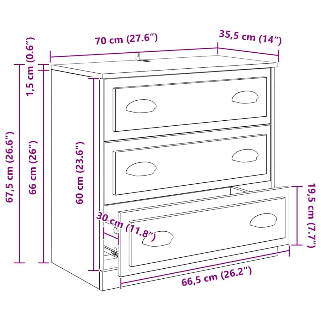Kreveta Staro drvo 70 x 35,5 x 67,5 cm Konstruirano drvo