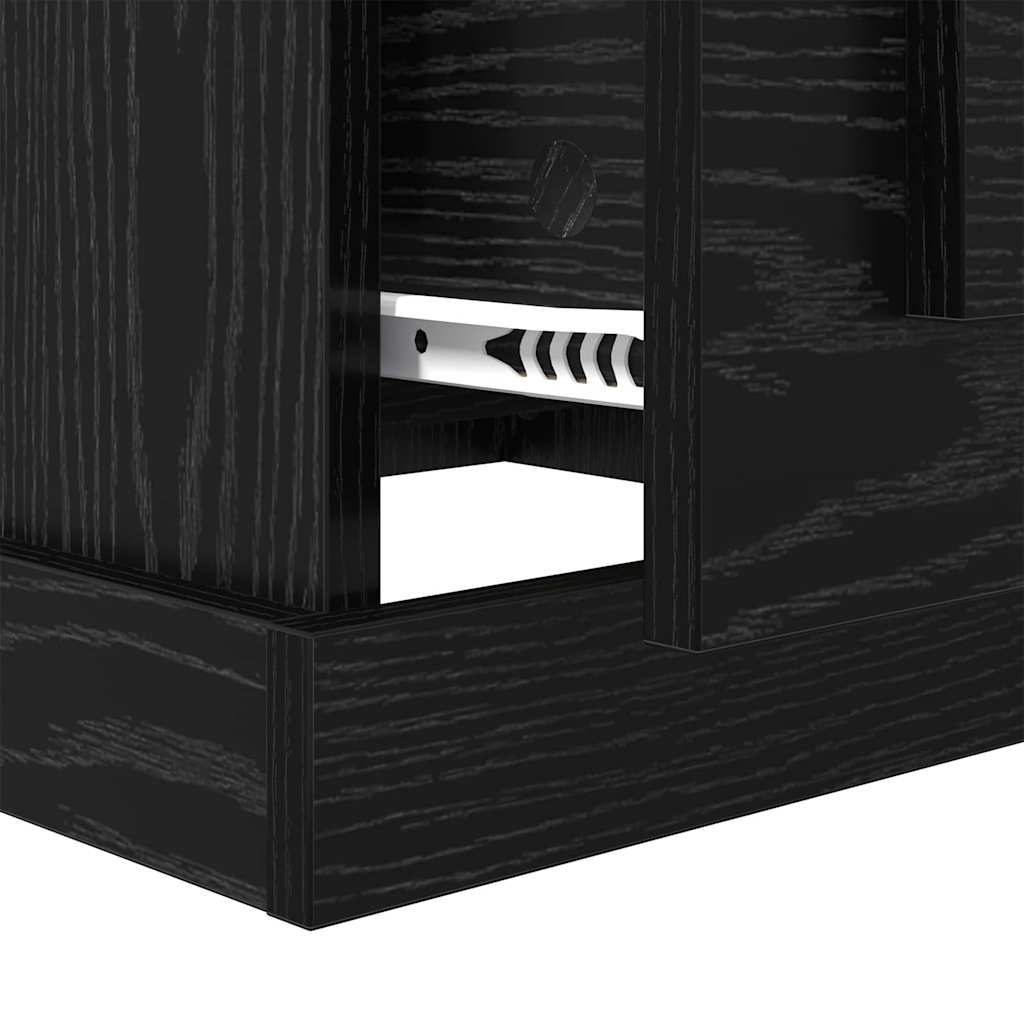 Kava Stol Crni hrast 50 x 50 x 35 cm Konstruirano drvo