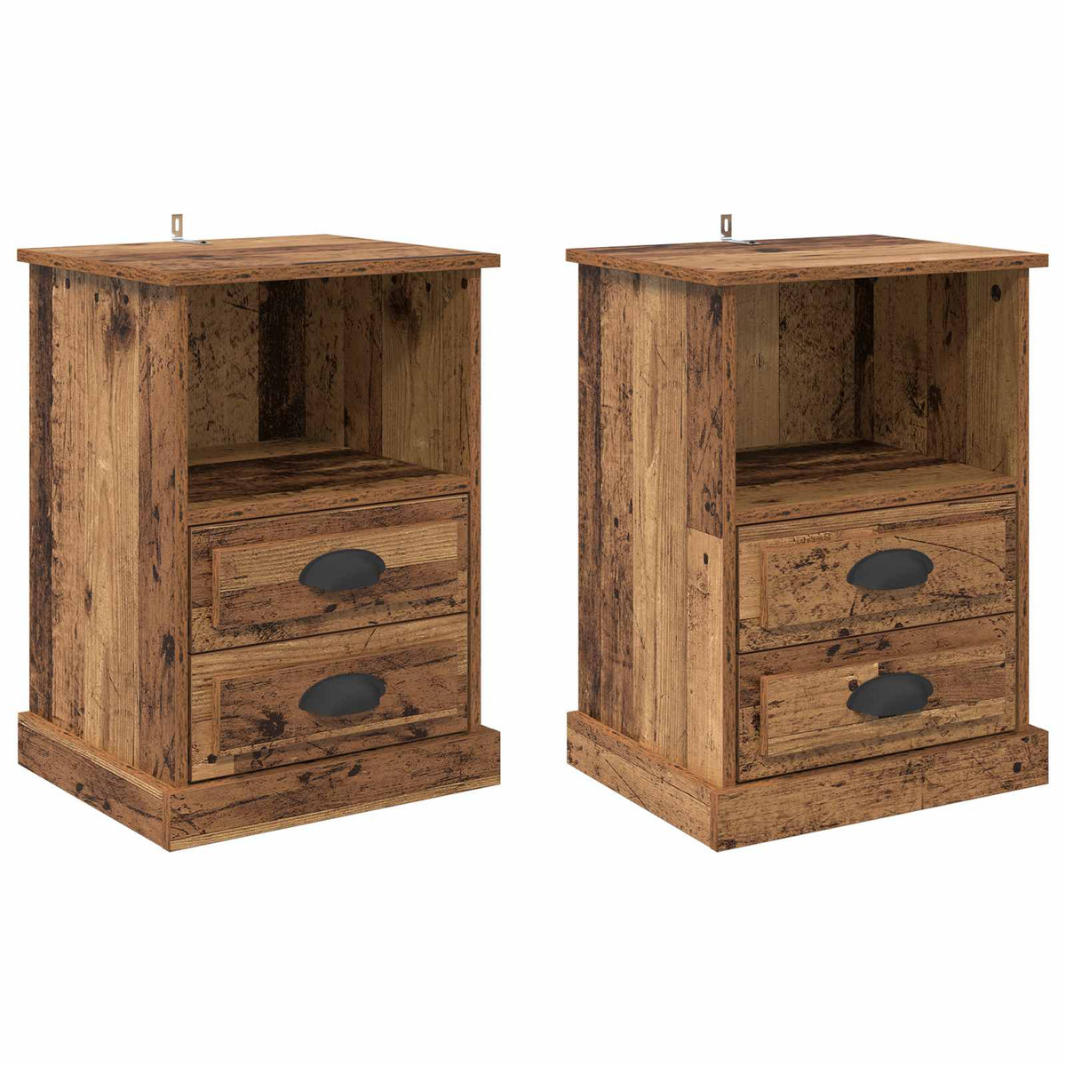 Noćni ormar 2 pcs Staro drvo 36 x 43 x 60 cm Konstruirano drvo