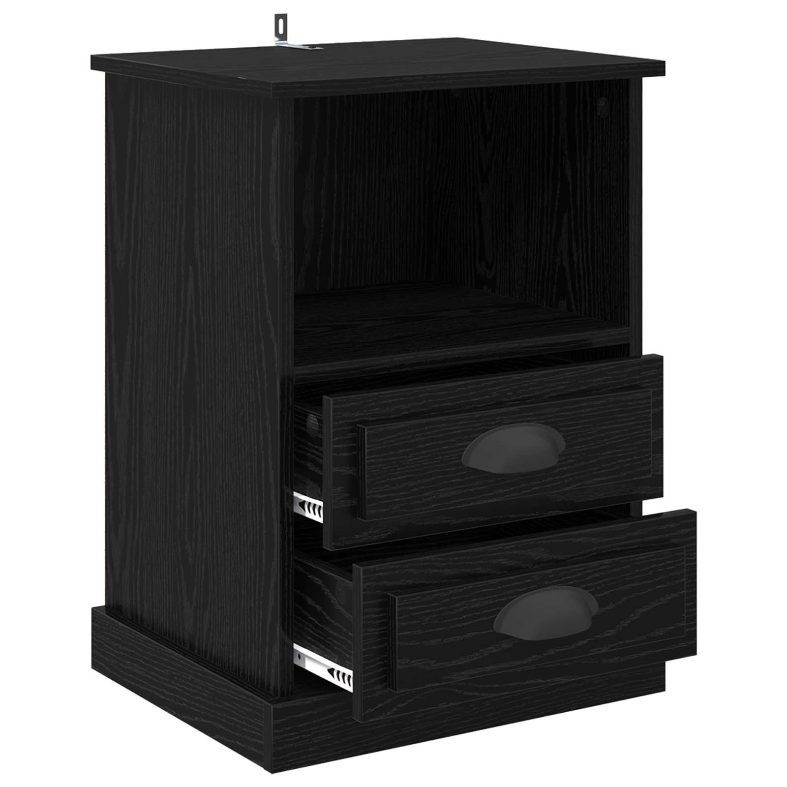 Noćni ormar 2 pcs Crni hrast 36 x 43 x 60 cm Konstruirano drvo