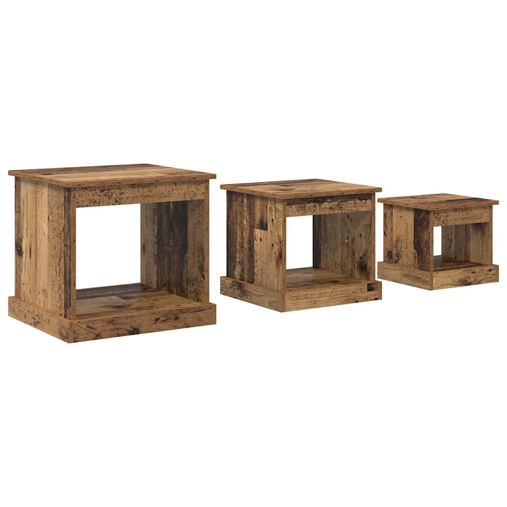 Kava Stol 3 pcs Staro drvo Konstruirano drvo