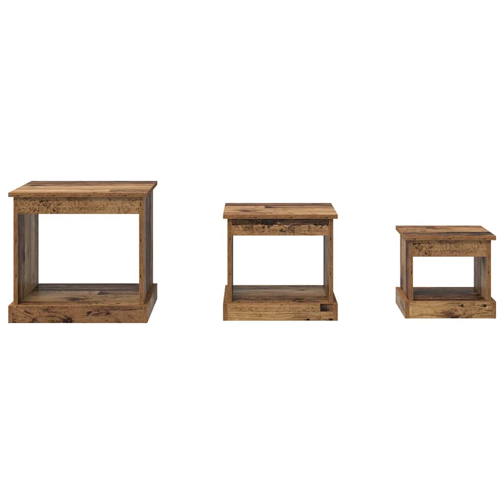 Kava Stol 3 pcs Staro drvo Konstruirano drvo