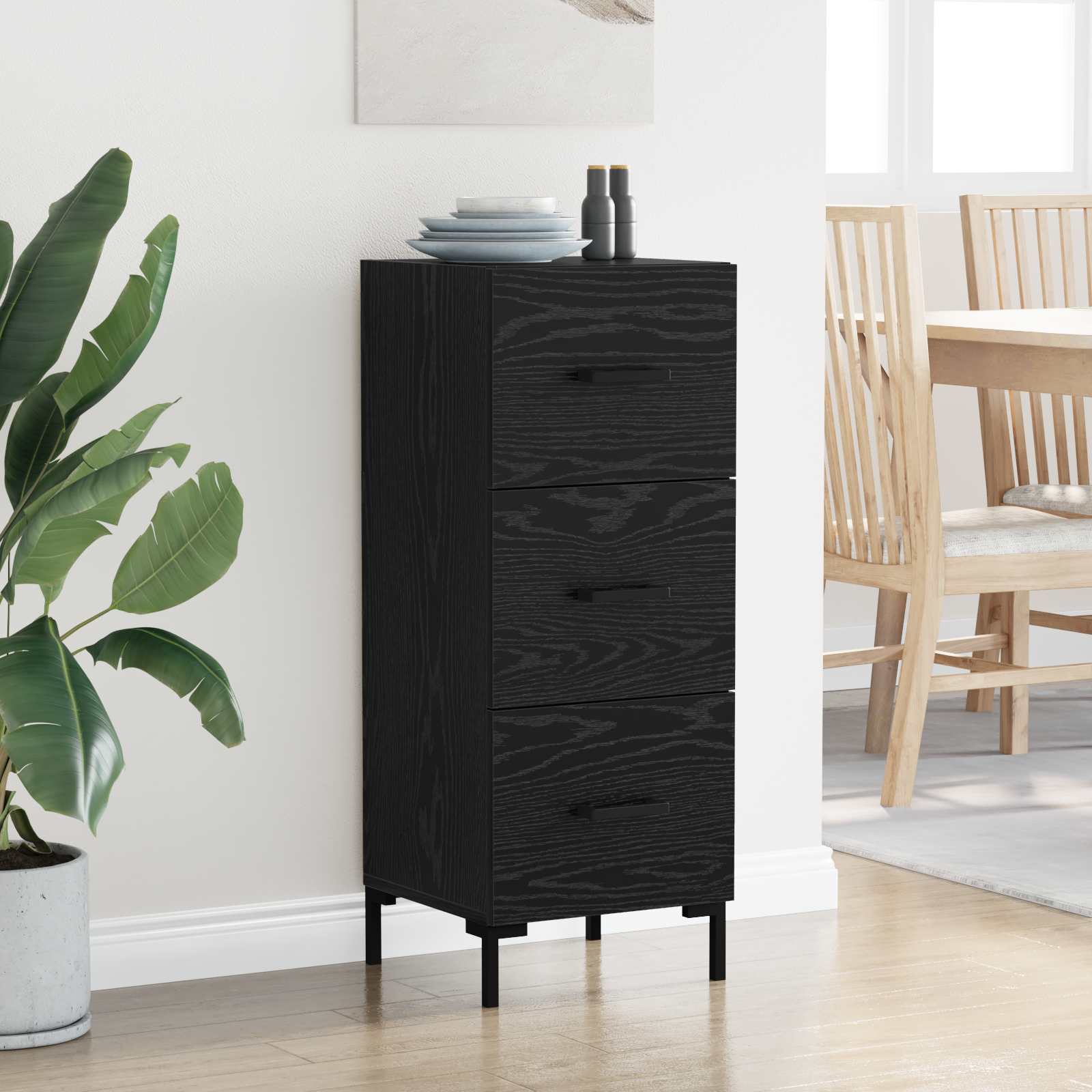Kreveta Crni hrast 34,5 x 34 x 90 cm Konstruirano drvo