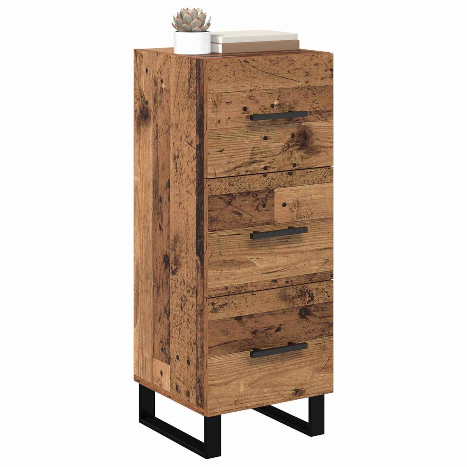 Kreveta Staro drvo 34,5 x 34 x 90 cm Obrađeno drvo i čelik