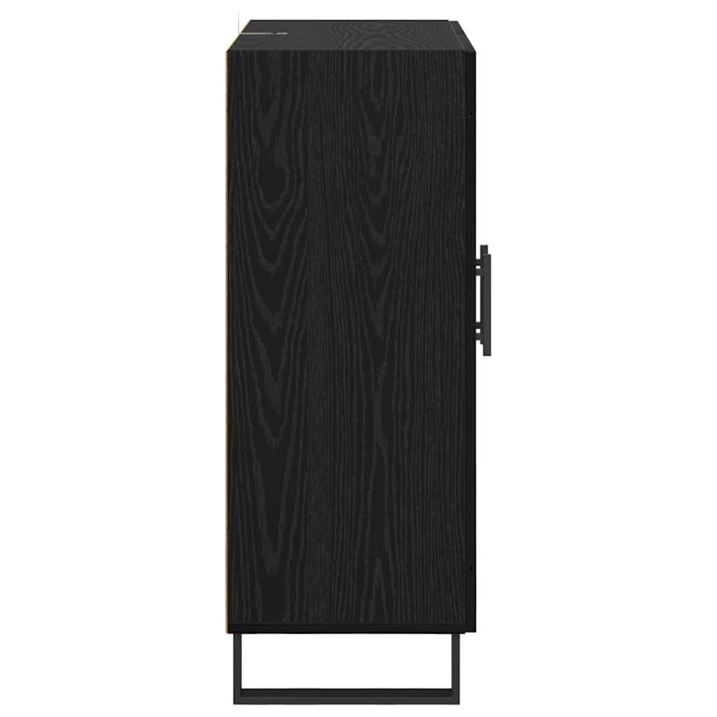 Kreveta Crni hrast 69,5 x 34 x 90 cm Obrađeno drvo i čelik
