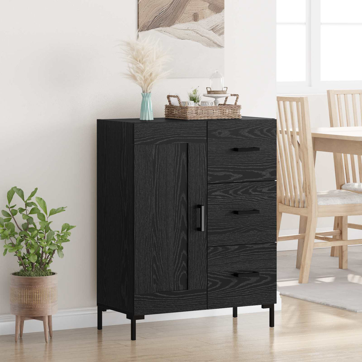 Kreveta Crni hrast 69.5 x 34 x 90 cm Konstruirano drvo