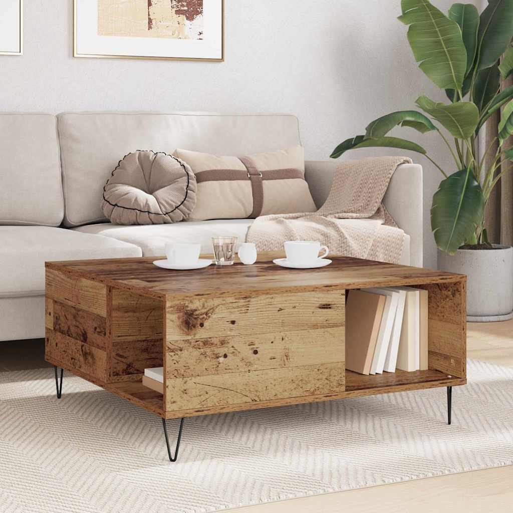 Kava Stol Staro drvo 80 x 80 x 36,5 cm Konstruirano drvo
