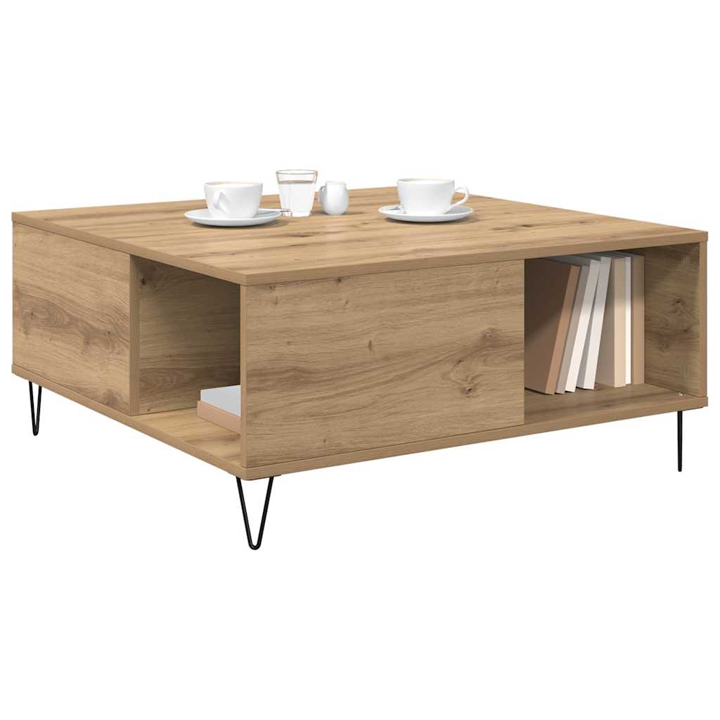 Kava Stol Umjetnički hrast 80 x 80 x 36,5 cm Konstruirano drvo