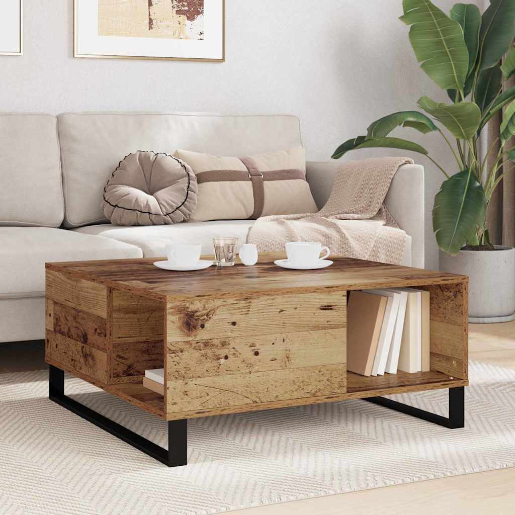 Kava Stol Staro drvo 80 x 80 x 36,5 cm Konstruirano drvo