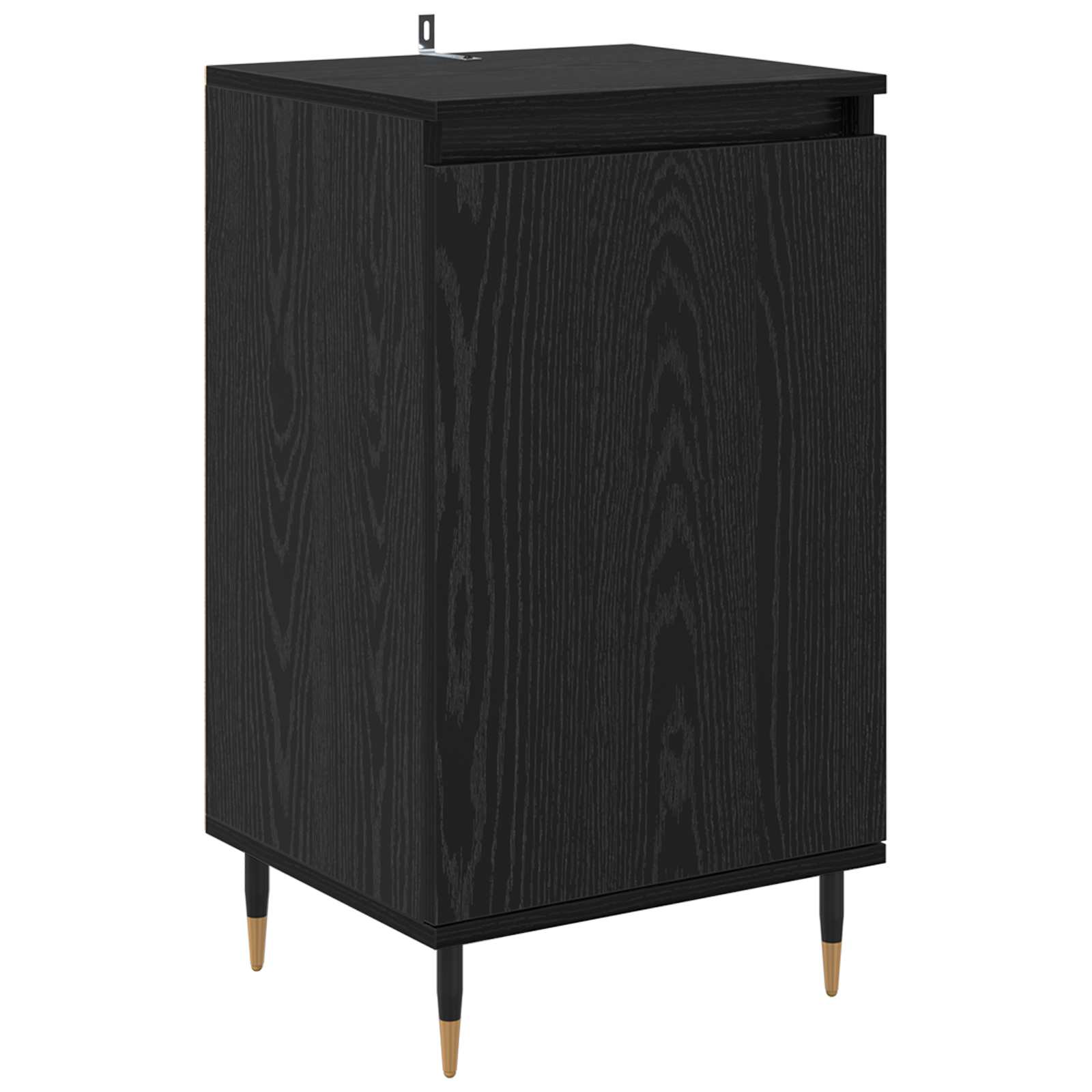 Kreveta 2 pcs Crni hrast 40 x 35 x 70 cm Obrađeno drvo i čelik