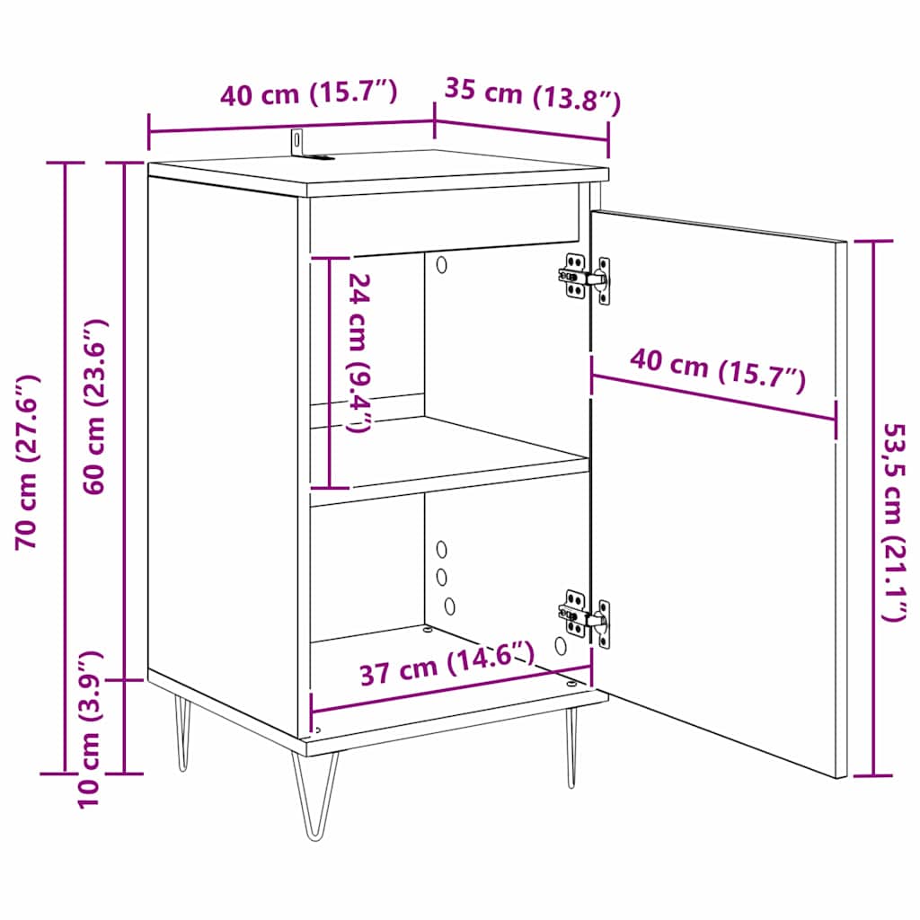 Kreveta Zidne Staro drvo 40 x 35 x 70 cm Konstruirano drvo