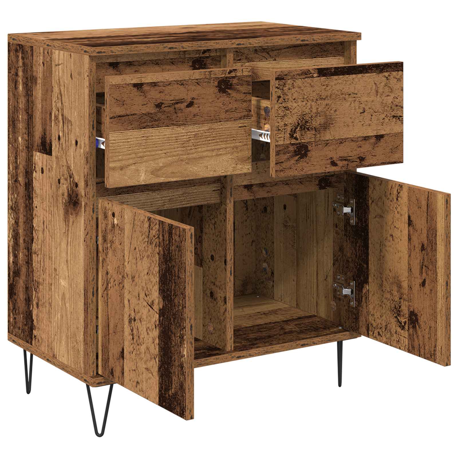 Kreveta Staro drvo 60 x 35 x 70 cm Obrađeno drvo i čelik