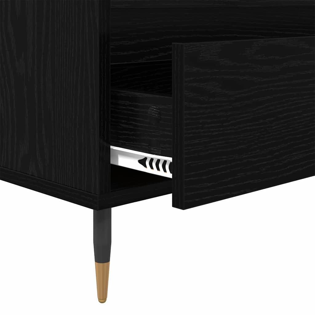 TV ormar Crni hrast 100 x 34,5 x 44,5 cm Obrađeno drvo i čelik
