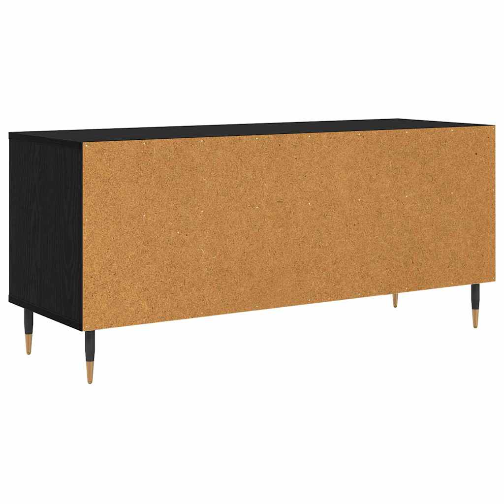 TV ormar Crni hrast 100 x 34,5 x 44,5 cm Obrađeno drvo i čelik