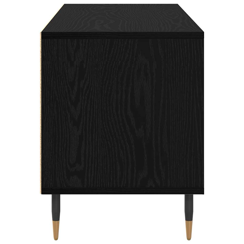 TV ormar Crni hrast 100 x 34,5 x 44,5 cm Obrađeno drvo i čelik