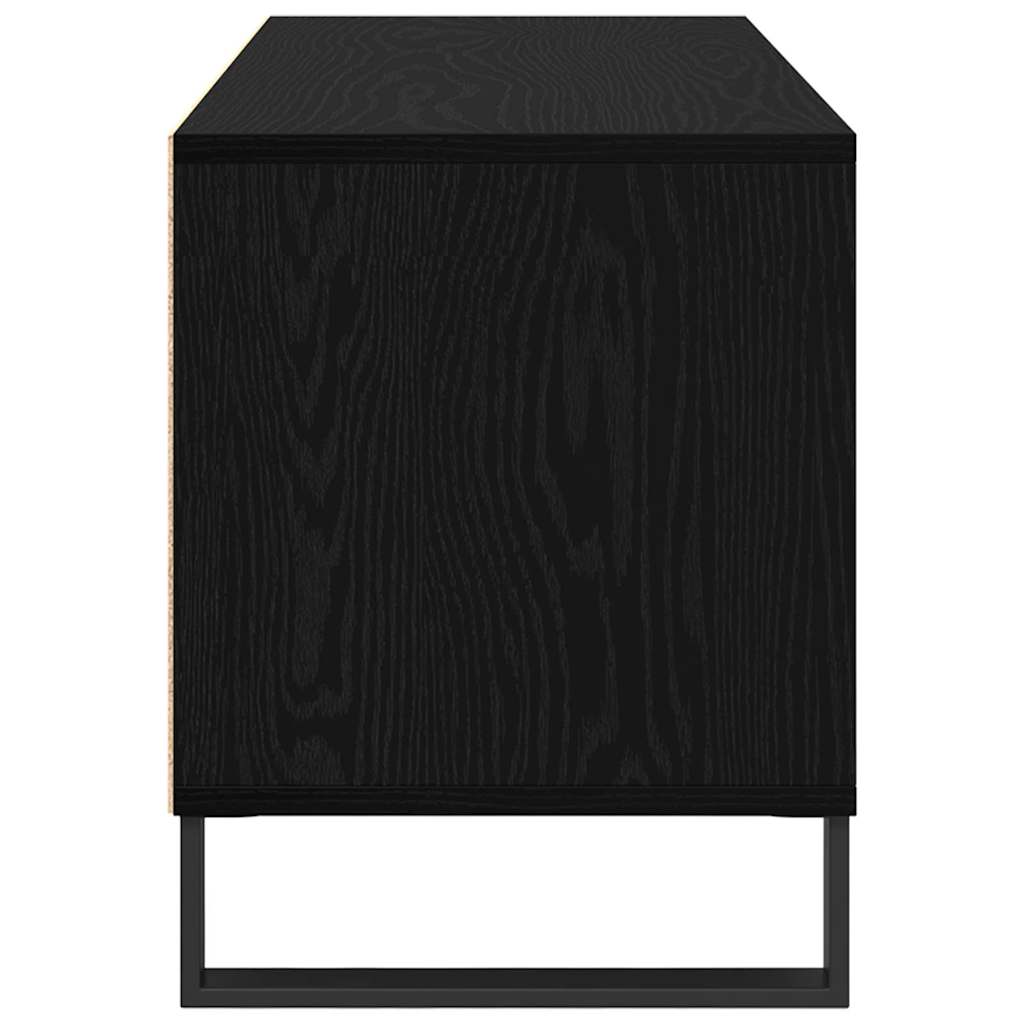TV ormar Crni hrast 100 x 34,5 x 44,5 cm Obrađeno drvo i čelik