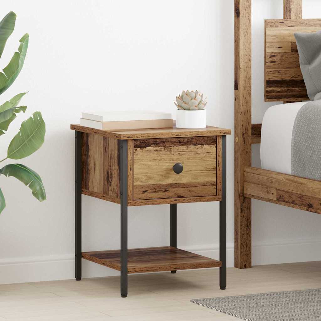 Noćni ormarić s ladicama 2 pcs Staro drvo 34 x 35,5 x 45 cm