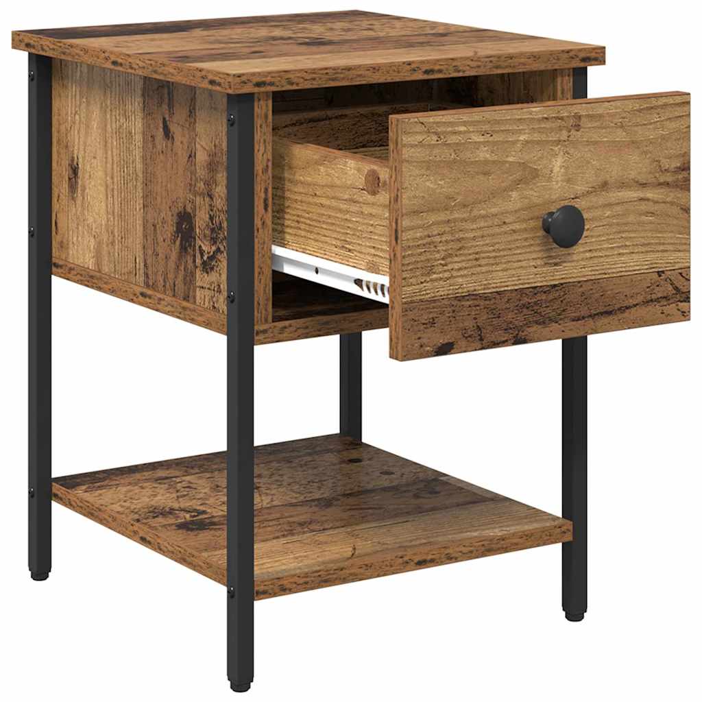 Noćni ormarić s ladicama 2 pcs Staro drvo 34 x 35,5 x 45 cm
