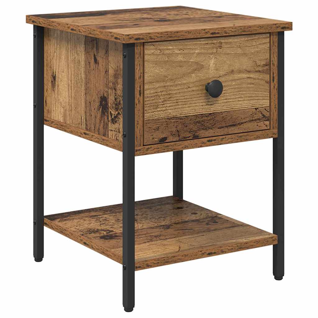Noćni ormarić s ladicama 2 pcs Staro drvo 34 x 35,5 x 45 cm