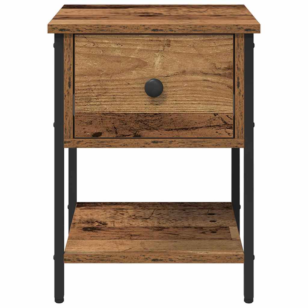 Noćni ormarić s ladicama 2 pcs Staro drvo 34 x 35,5 x 45 cm