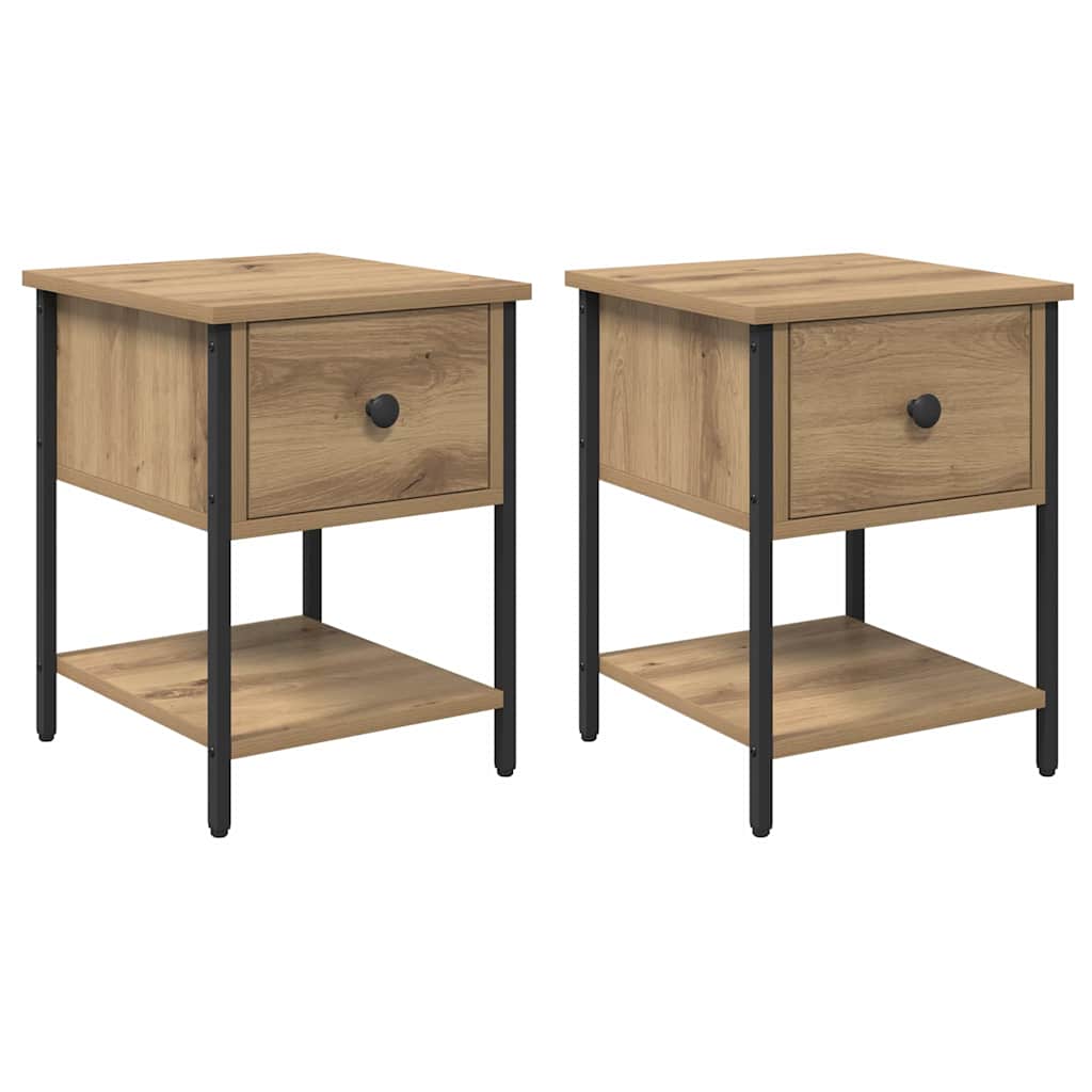 Noćni ormarić 2 pcs Umjetnički hrast 34 x 35,5 x 45 cm