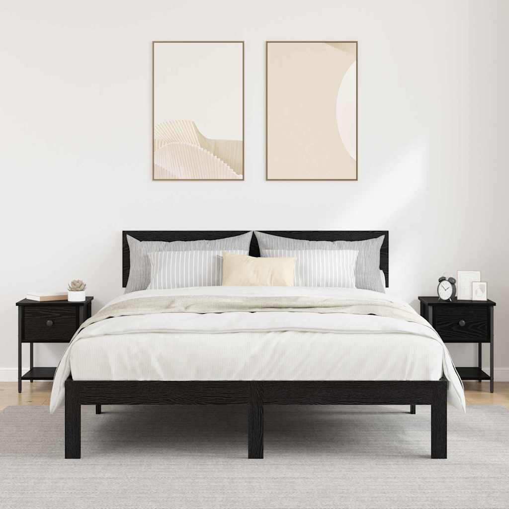 Noćni ormarić s ladicama 2 pcs Crni hrast 34 x 35,5 x 45 cm