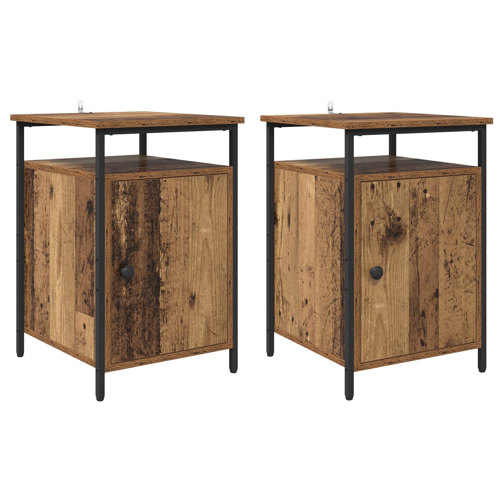 Noćni ormar 2 pcs Staro drvo 40 x 42 x 60cm Konstruirano drvo
