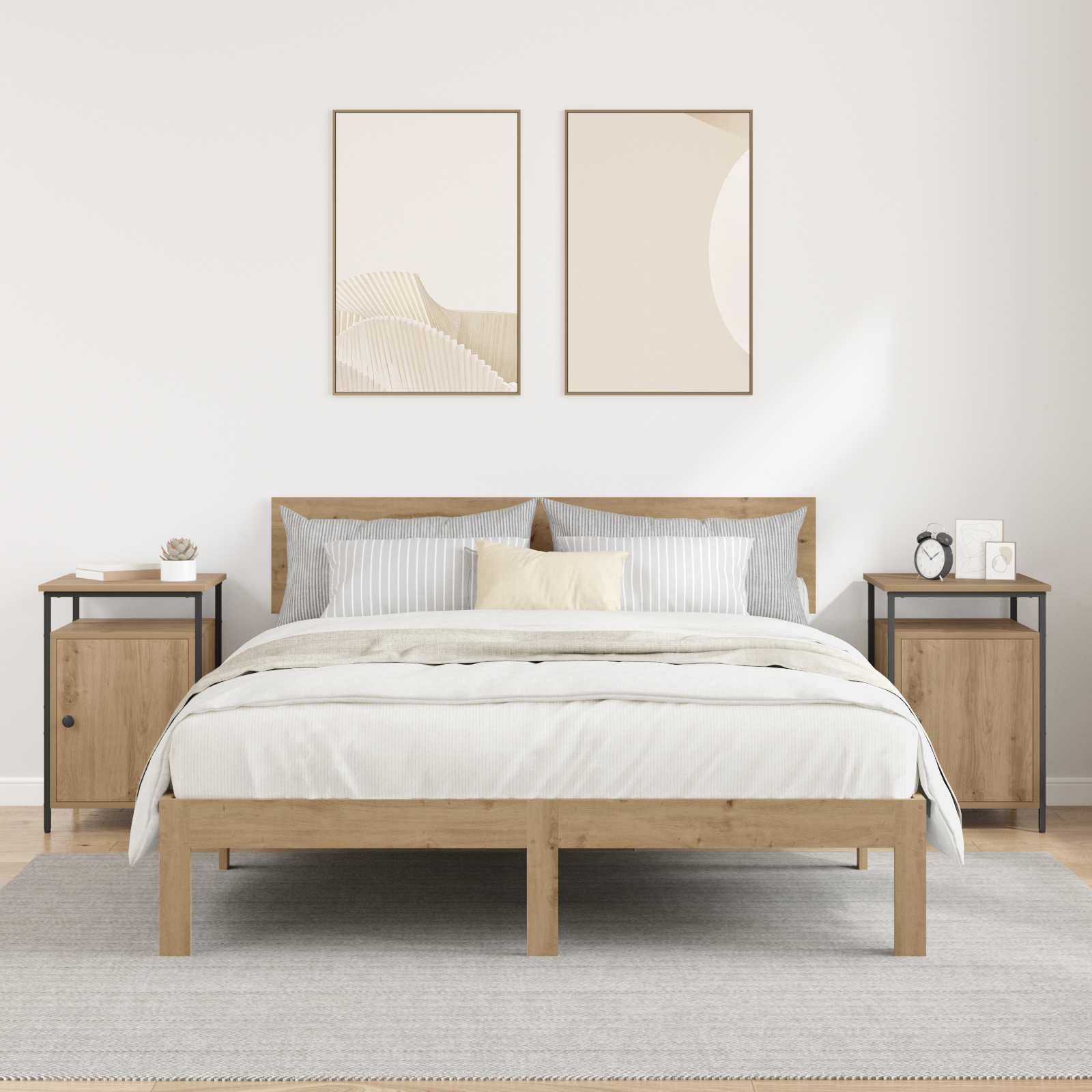 Noćni ormar 2 pcs Umjetnički hrast 40 x 42 x 60cm