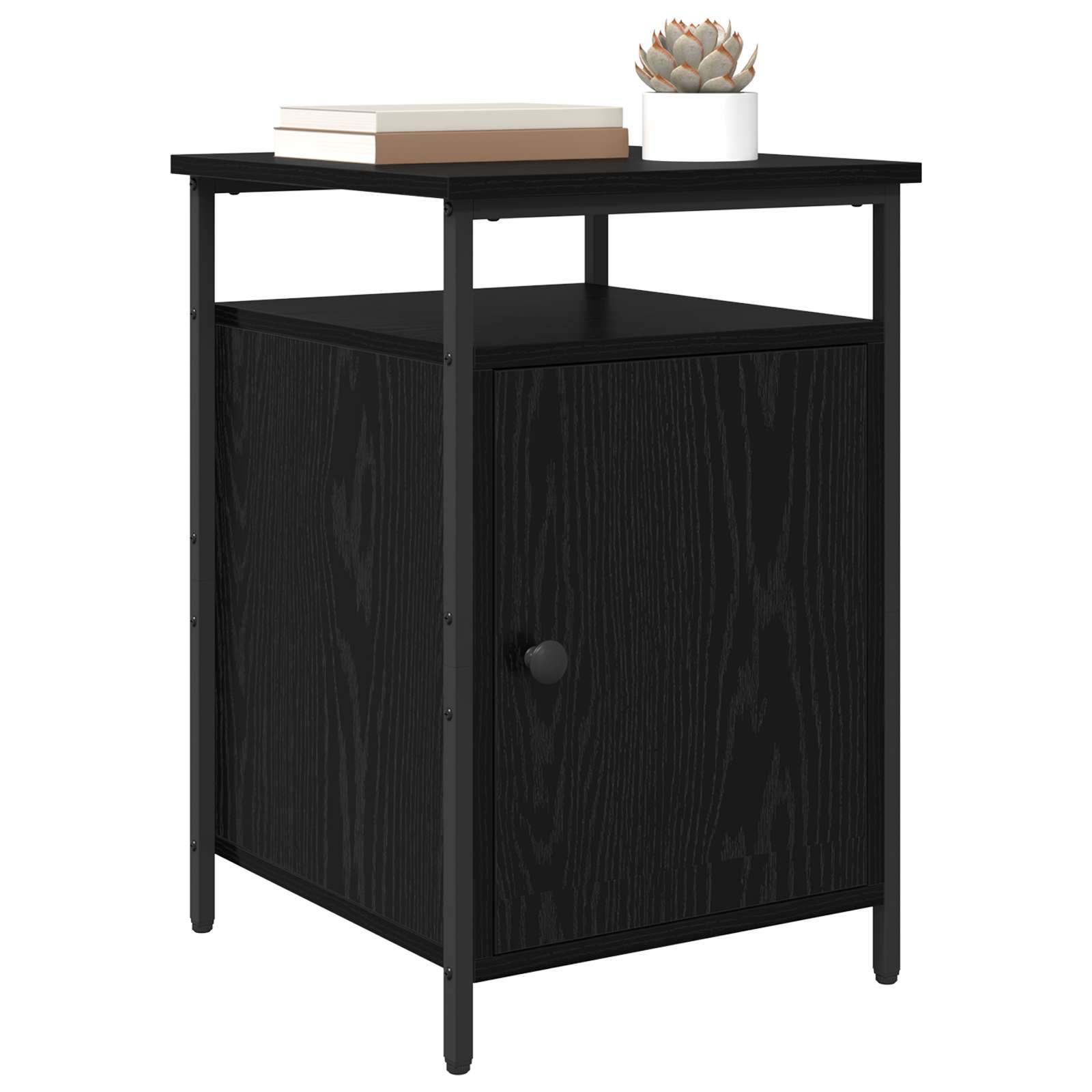 Noćni ormar 2 pcs Crni hrast 40 x 42 x 60cm Konstruirano drvo