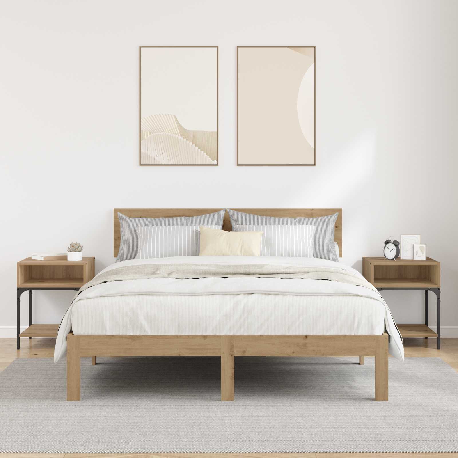 Noćni ormarić 2 pcs Umjetnički hrast 40 x 40 x 50 cm