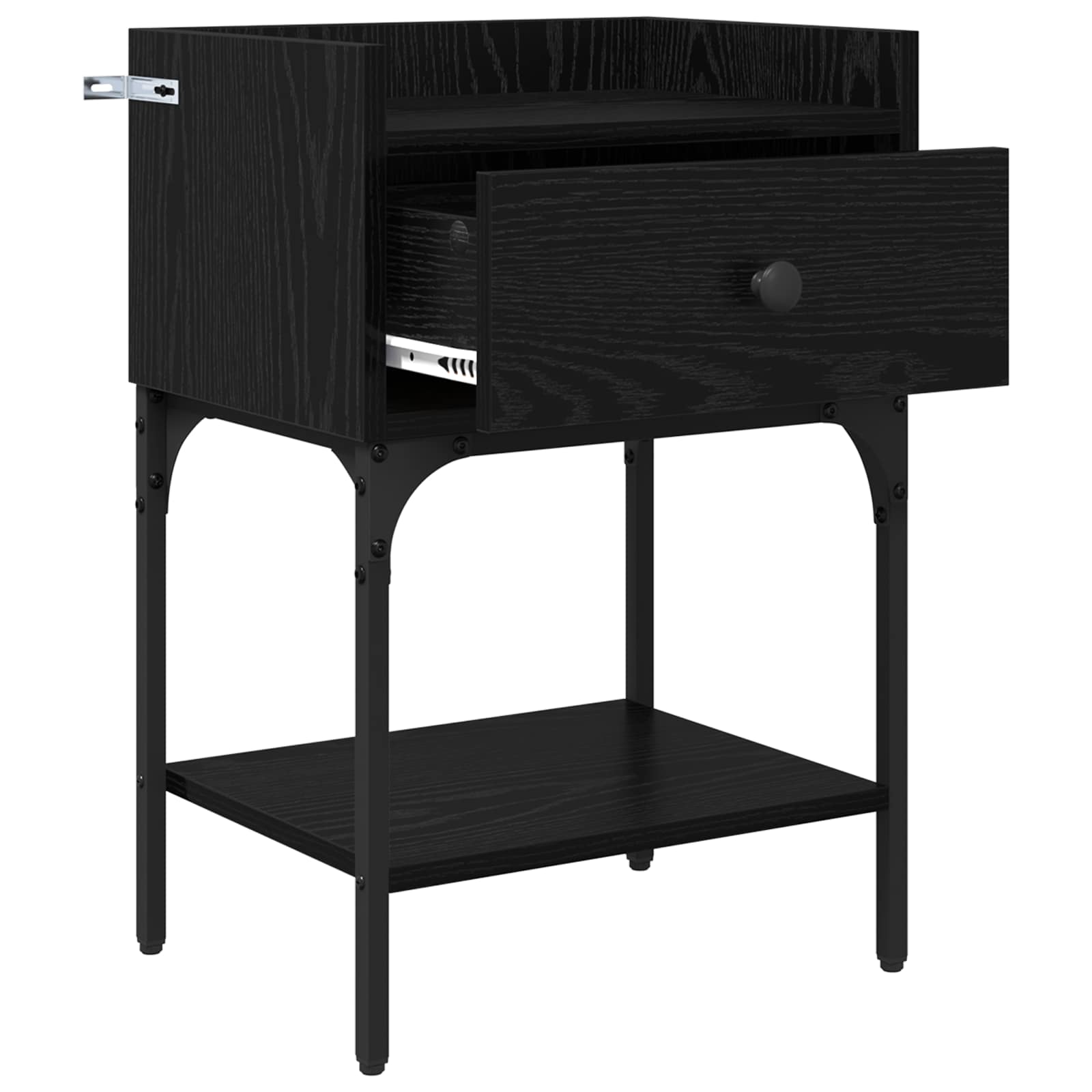 Noćni ormarić s ladicama 2 pcs Crni hrast 40 x 29 x 60 cm
