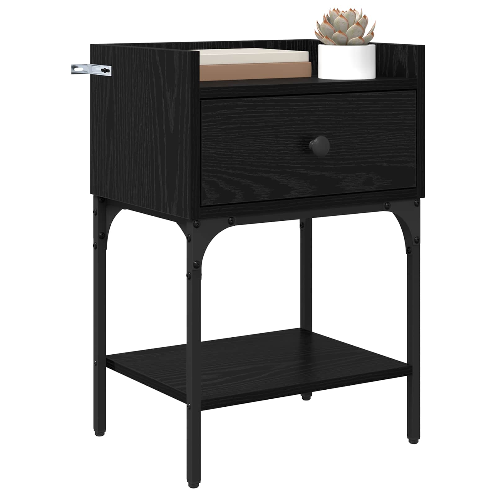 Noćni ormarić s ladicama 2 pcs Crni hrast 40 x 29 x 60 cm