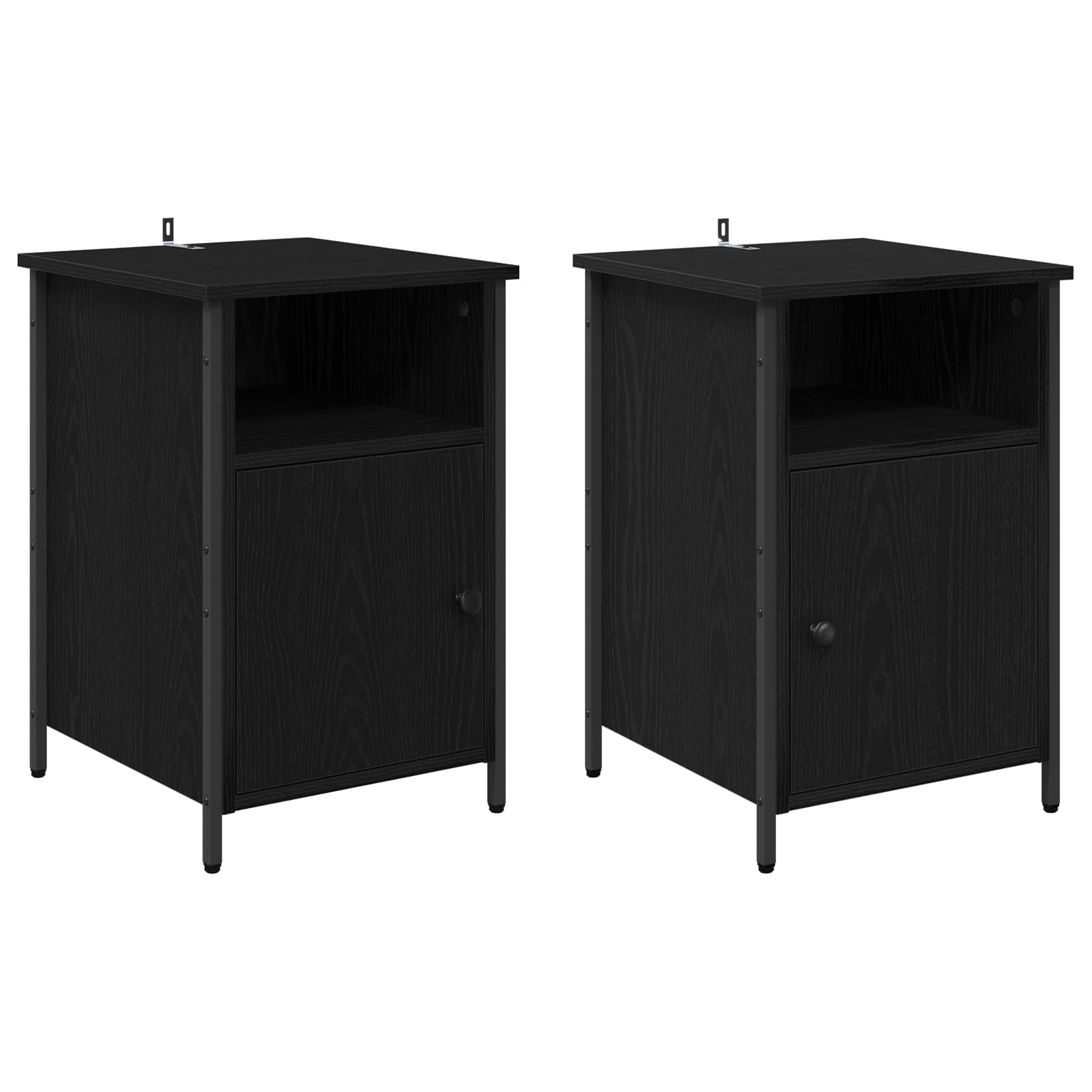 Noćni ormar 2 pcs Crni hrast 40 x 42 x 60 cm Konstruirano drvo