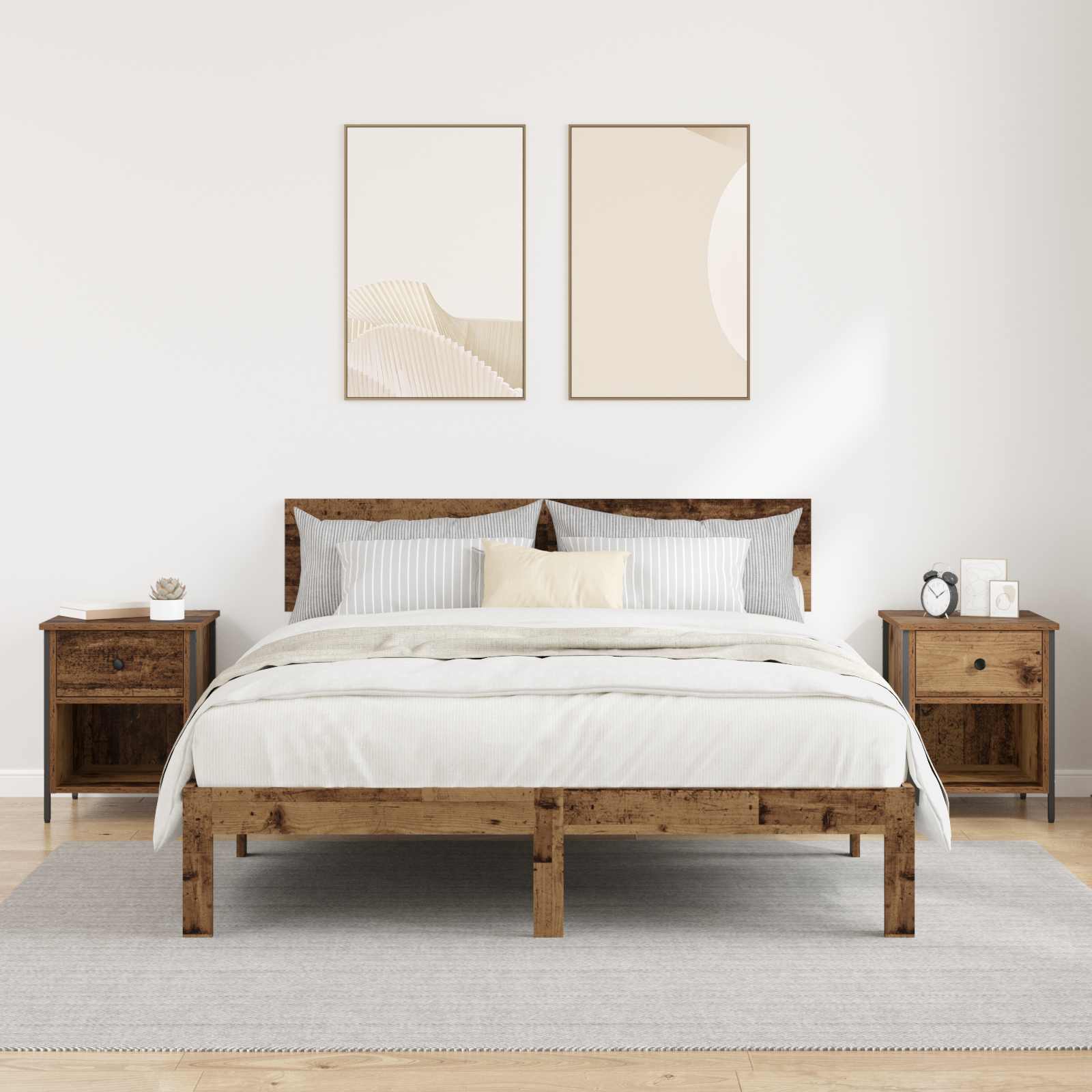 Noćni ormar 2 pcs Staro drvo 40 x 42 x 50 cm Konstruirano drvo