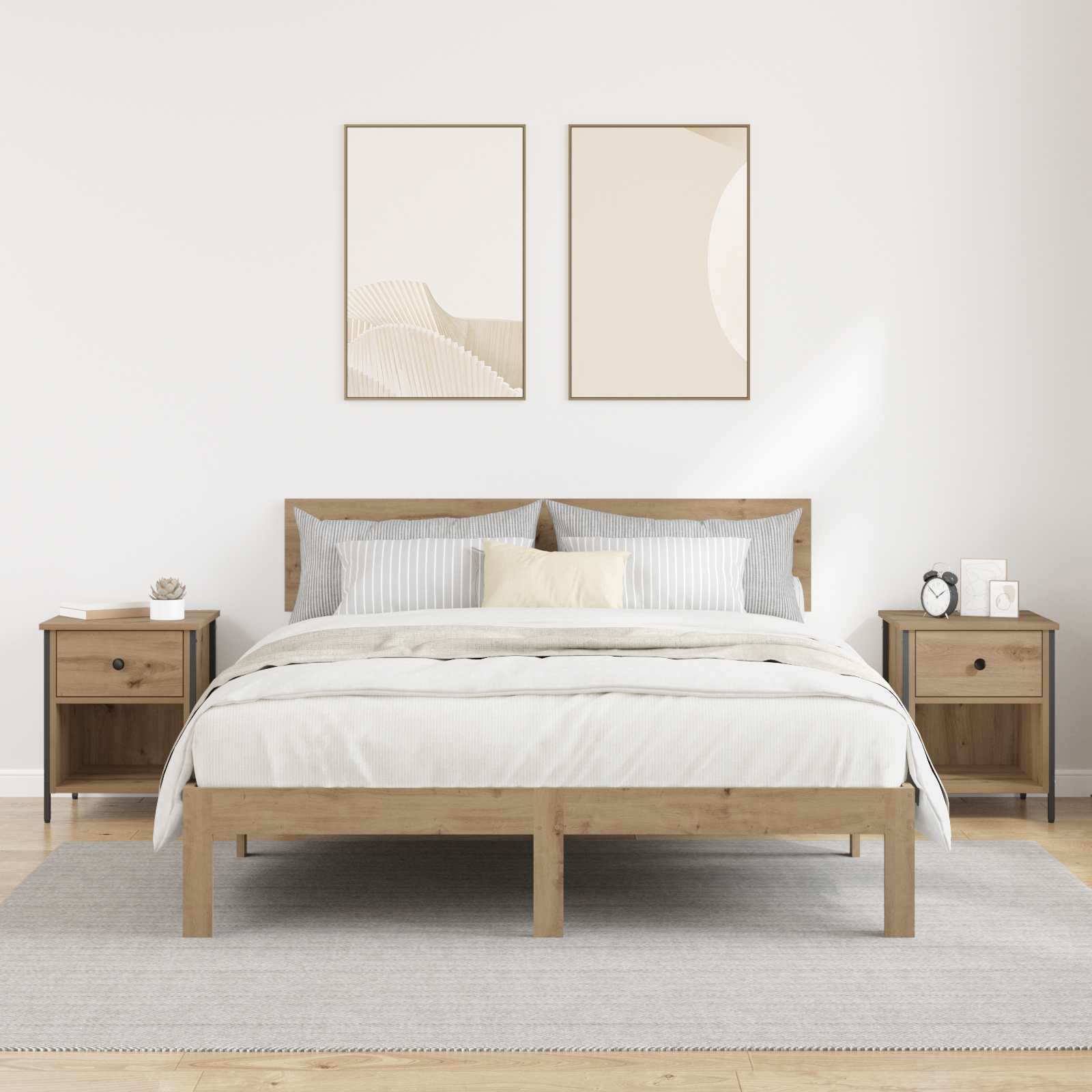 Noćni ormar s ladicama 2 pcs Umjetnički hrast 40 x 42 x 50 cm