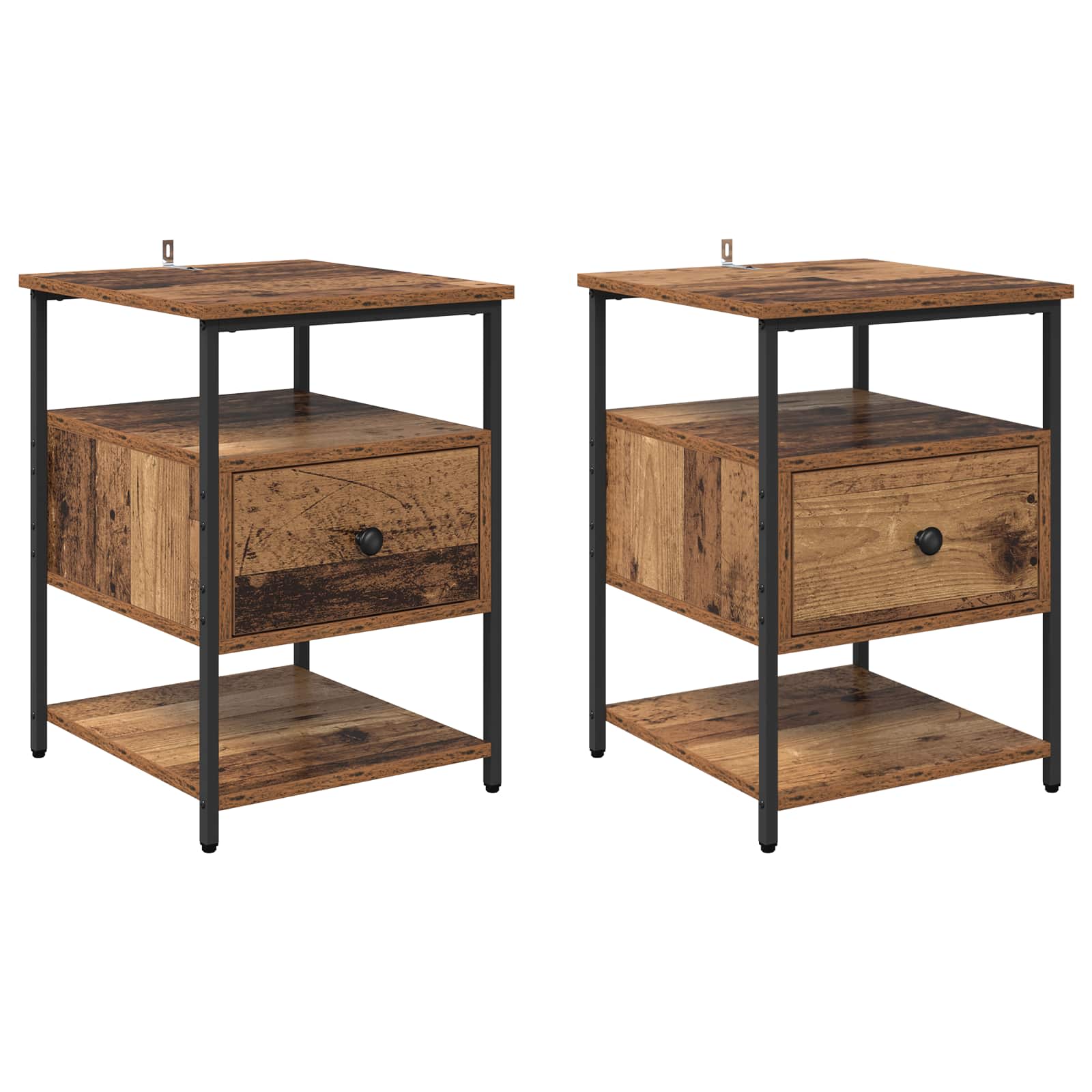 Noćni ormar 2 pcs Staro drvo 40 x 42 x 56 cm Konstruirano drvo