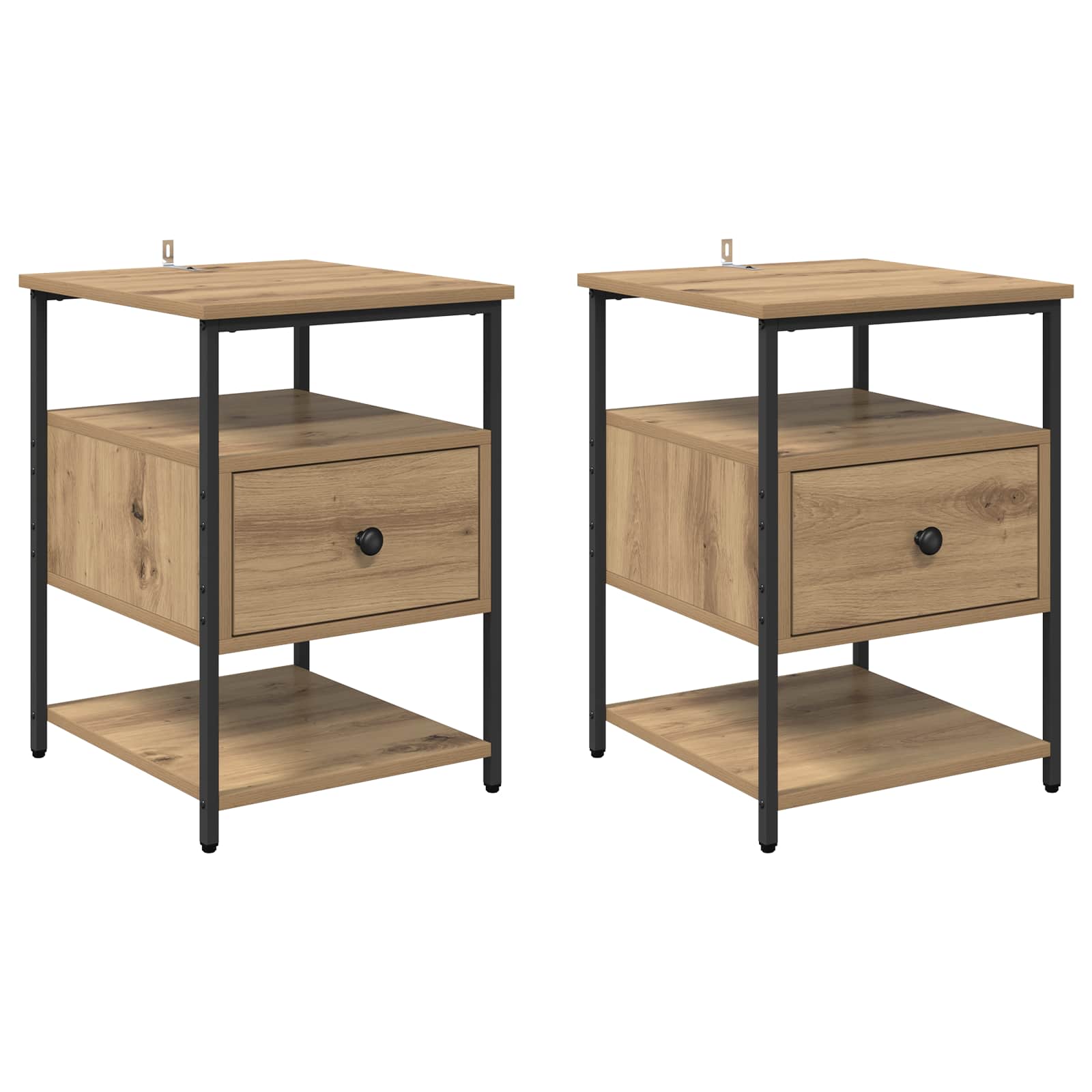 Noćni ormar s ladicama 2 pcs Umjetnički hrast 40 x 42 x 56 cm