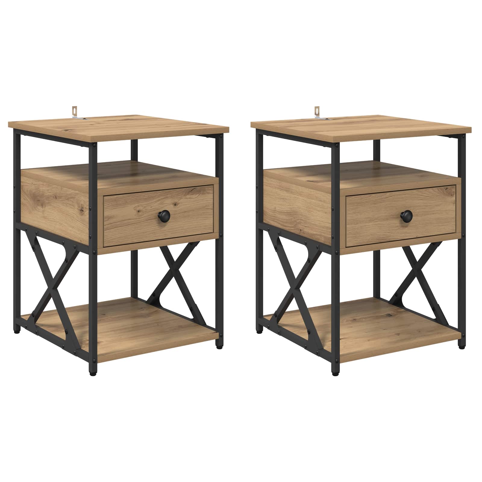 Noćni ormar s ladicama 2 pcs Umjetnički hrast 40 x 42 x 55 cm