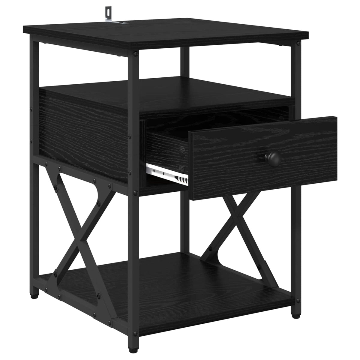 Noćni ormar 2 pcs Crni hrast 40 x 42 x 55 cm Konstruirano drvo