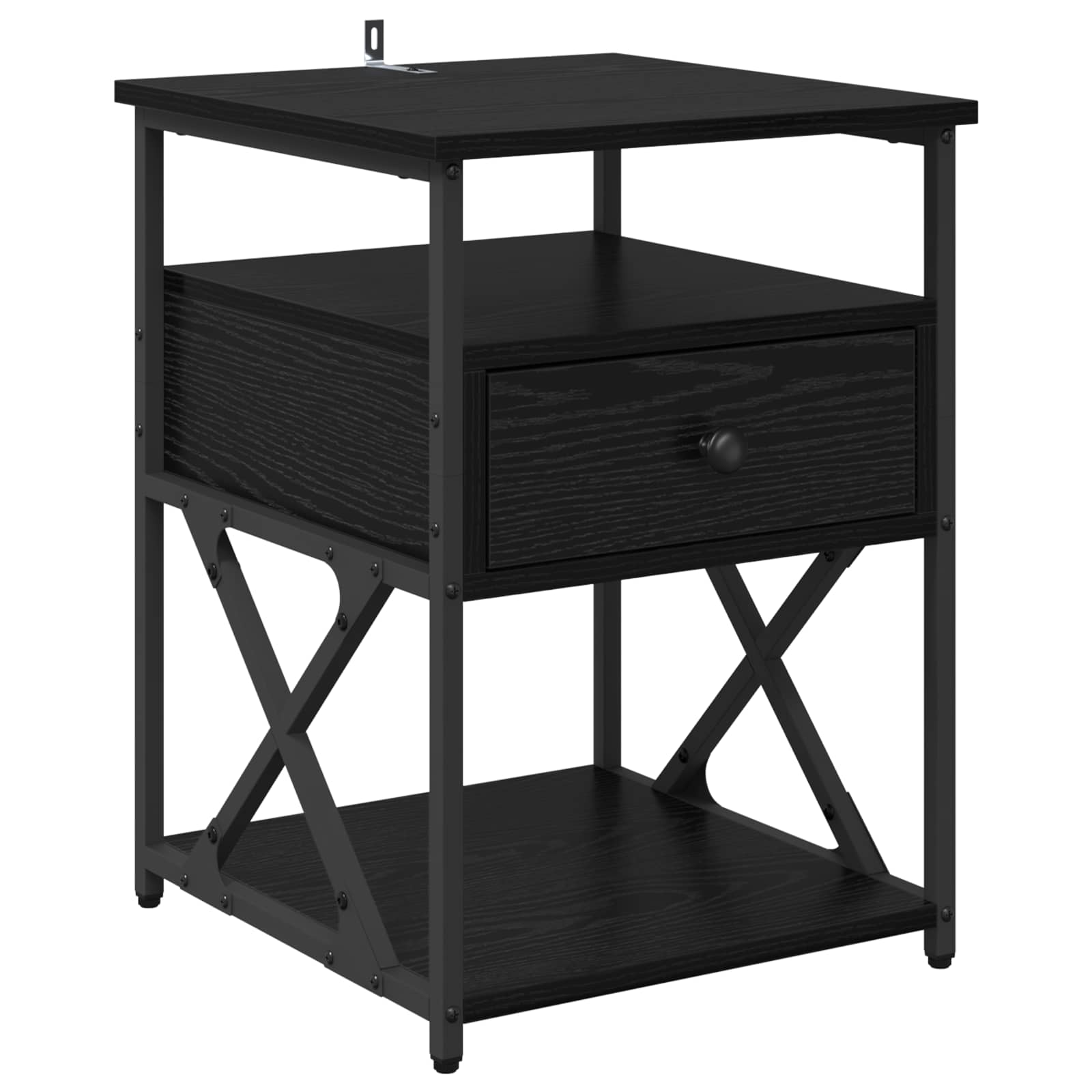 Noćni ormar 2 pcs Crni hrast 40 x 42 x 55 cm Konstruirano drvo