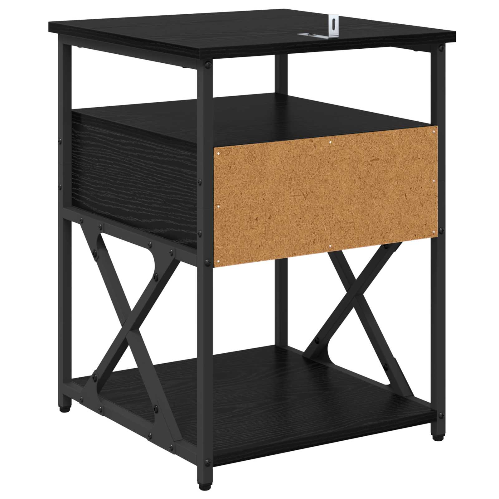 Noćni ormar 2 pcs Crni hrast 40 x 42 x 55 cm Konstruirano drvo