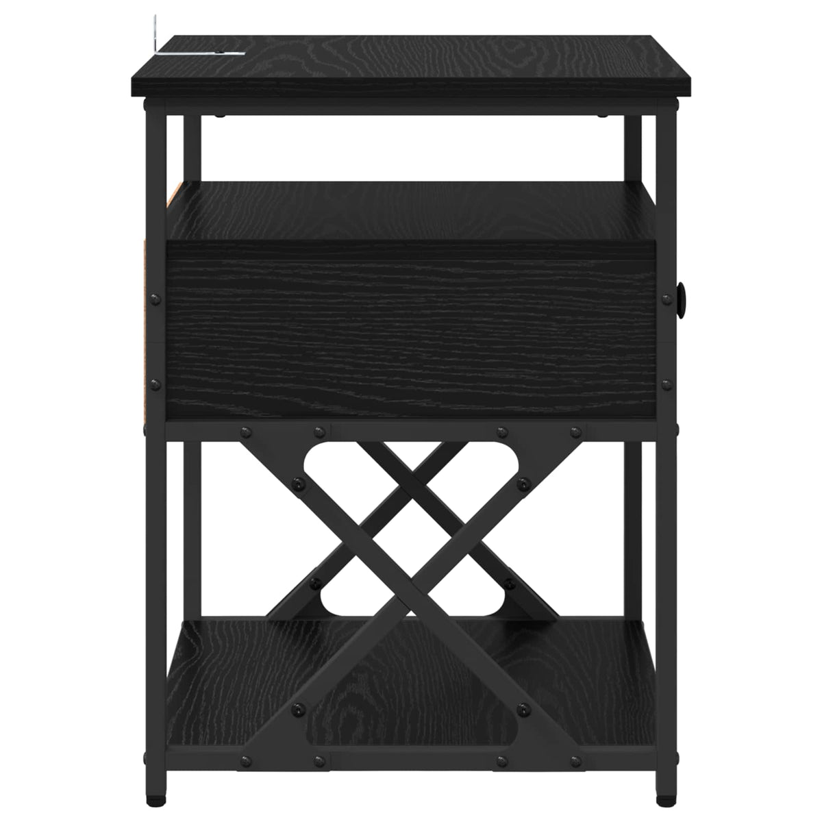 Noćni ormar 2 pcs Crni hrast 40 x 42 x 55 cm Konstruirano drvo
