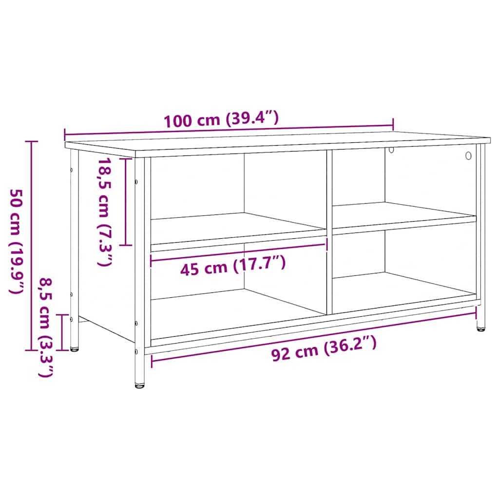 TV ormar Staro drvo 100 x 40 x 50 cm Konstruirano drvo
