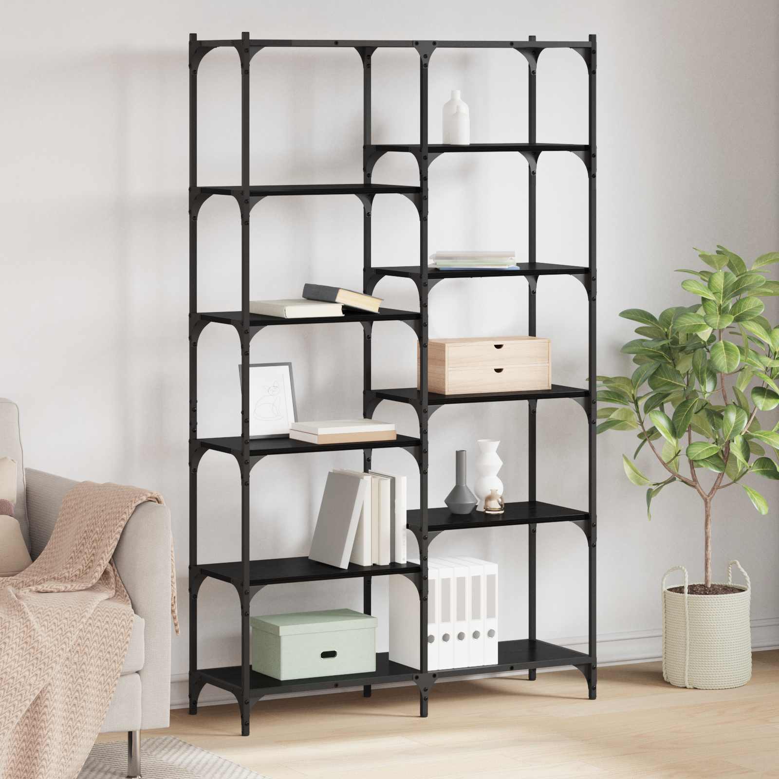 Polica Crni hrast 100 x 32 x 170 cm Konstruirano drvo