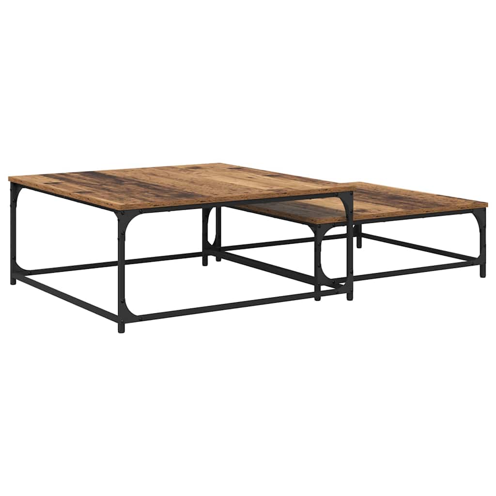 Kava Stol 2 pcs Staro drvo Konstruirano drvo