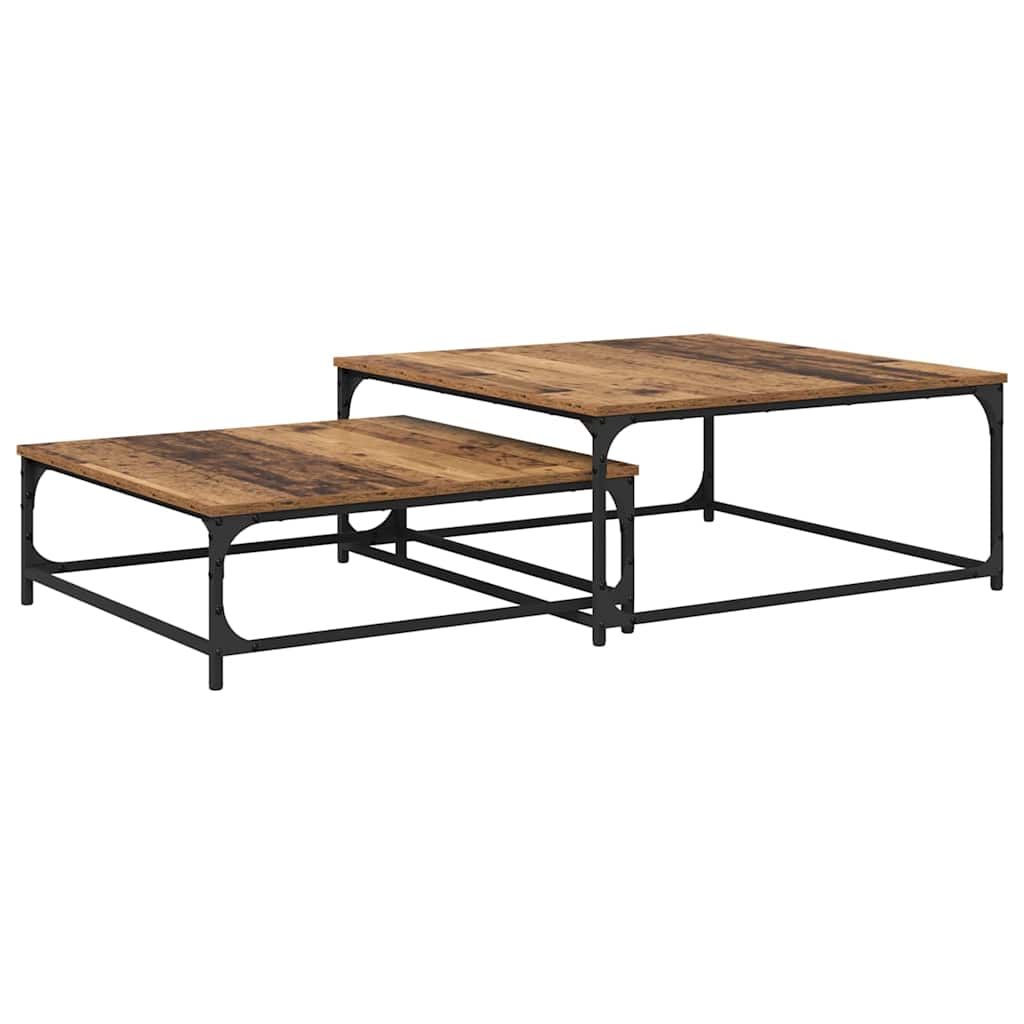 Kava Stol 2 pcs Staro drvo Konstruirano drvo