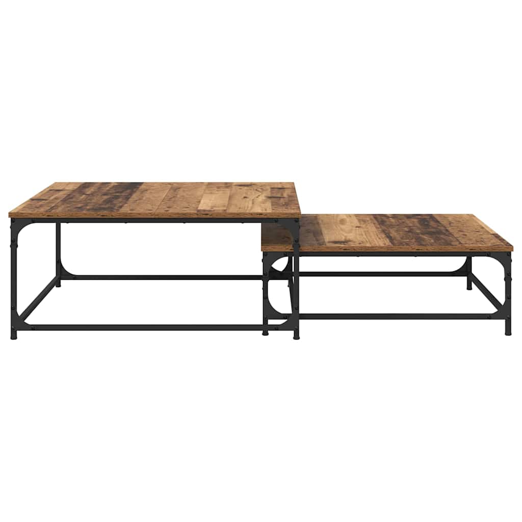 Kava Stol 2 pcs Staro drvo Konstruirano drvo