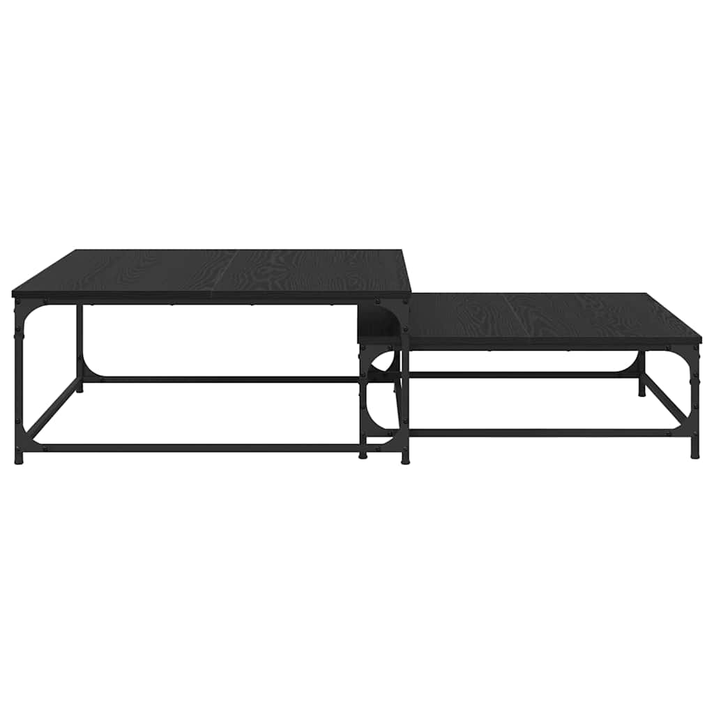 Kava Stol 2 pcs Crni hrast Konstruirano drvo