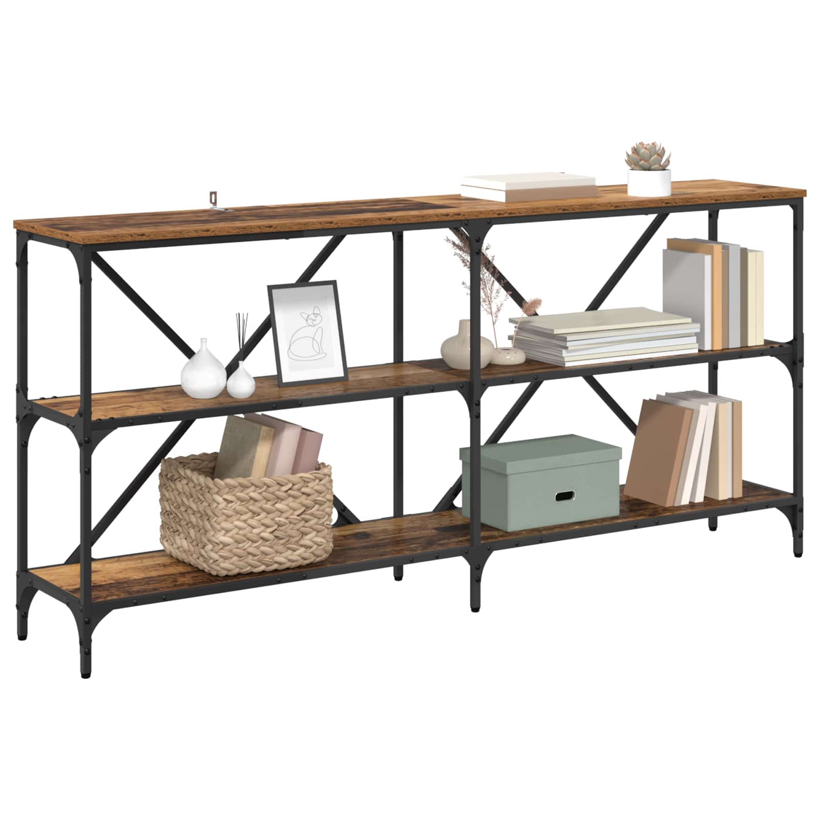 Konzolna stolica Staro drvo 160 x 30 x 75 cm Konstruirano drvo