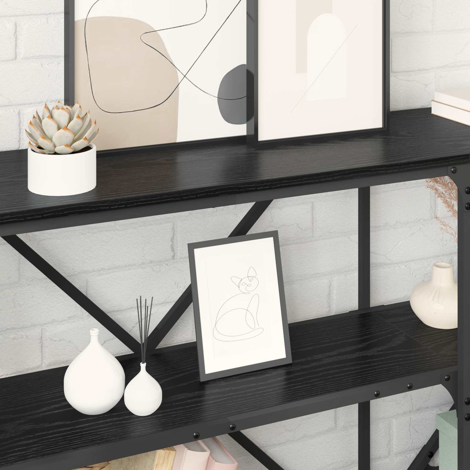 Konzolna stolica Crni hrast 160 x 30 x 75 cm Konstruirano drvo
